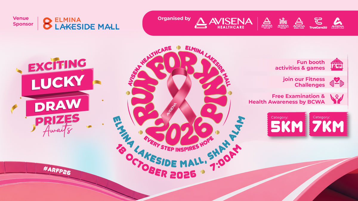 AVISENA RUN FOR PINK 2026 banner