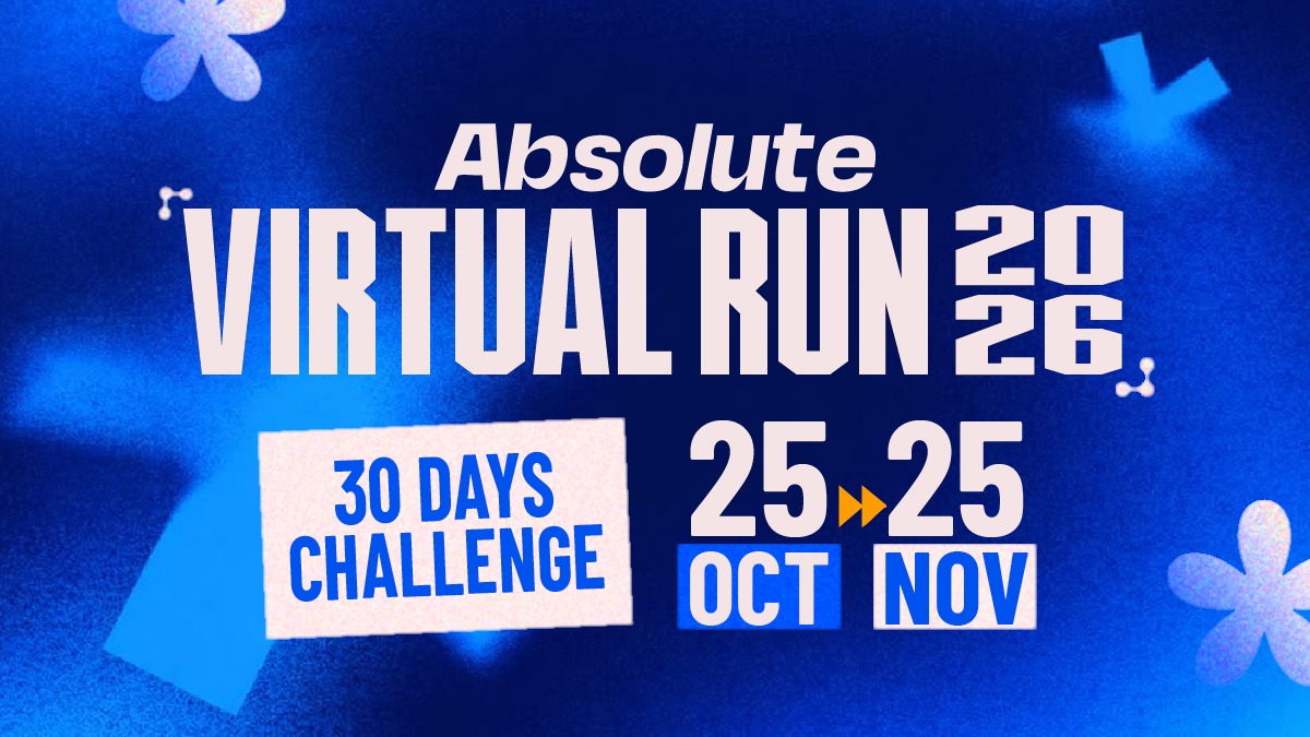 ABSOLUTE VIRTUAL RUN 2026 banner